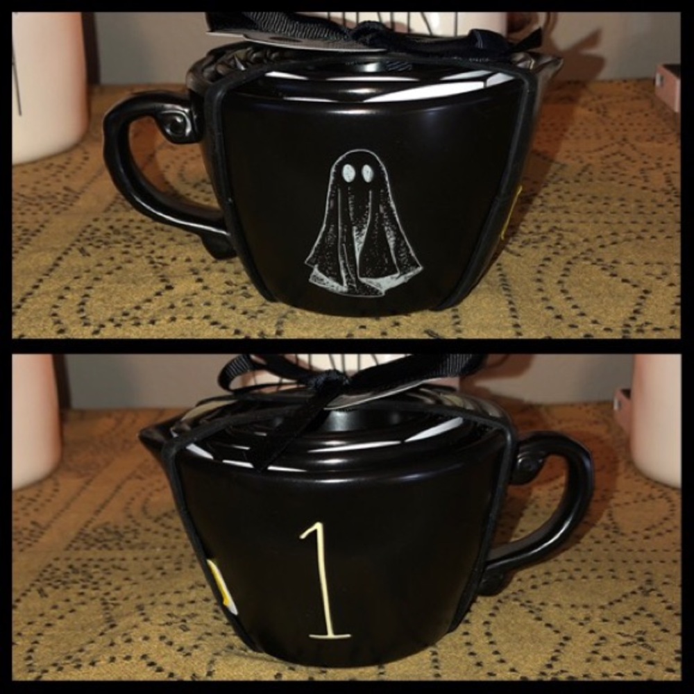 Rae Dunn Ghost Double Sided Measuring Cup Set of 4 (Black)